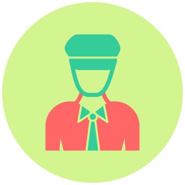 - Yüzbaşı. Web simgesi basit illüstrasyon