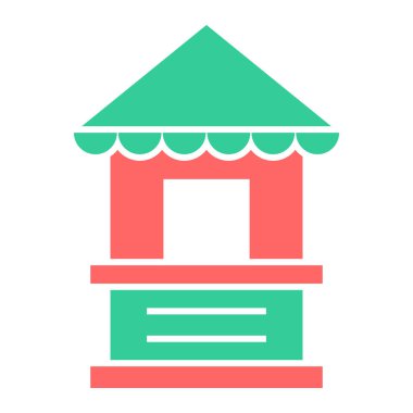 dükkan simgesi vektör illüstrasyonu