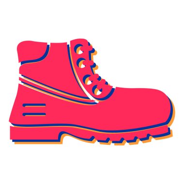 Çizme simgesi. Web için spor ayakkabı vektör simgelerinin karikatür çizimi