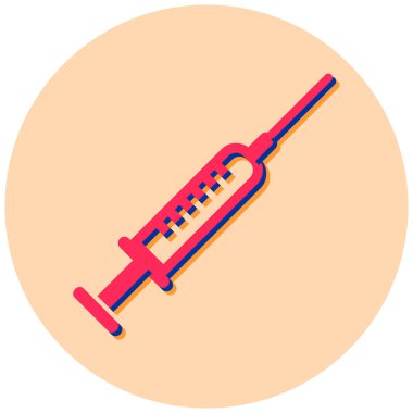 Şırınga. Web simgesi basit illüstrasyon