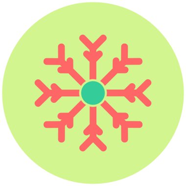 Kar tanesi. Web simgesi basit illüstrasyon