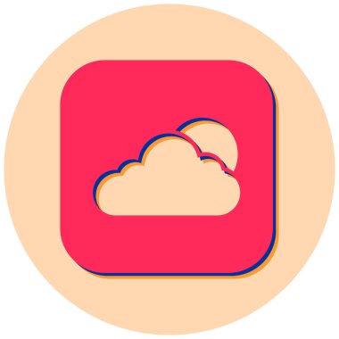 Bulut. Web simgesi basit illüstrasyon