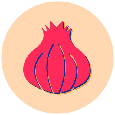 Soğan. Web simgesi basit illüstrasyon