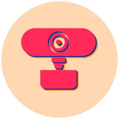 Web kamera simgesinin vektör illüstrasyonu