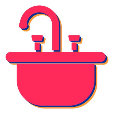 Küvet ikonu vektör illüstrasyonu