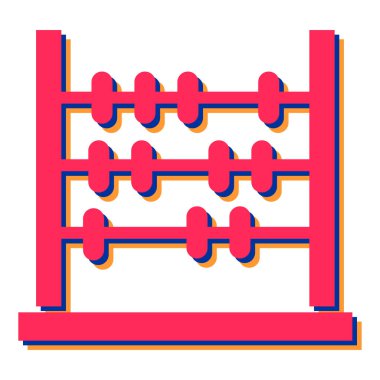 Abaküs simgesi. Web için matematik ekipmanları vektör simgelerinin basit illüstrasyonu