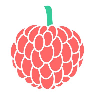 Bir ahududu simgesinin vektör çizimi