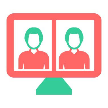 İletişim. Web simgesi vektör illüstrasyonu