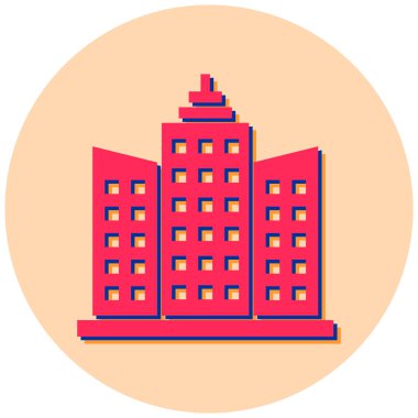 Bina. Web simgesi basit tasarım