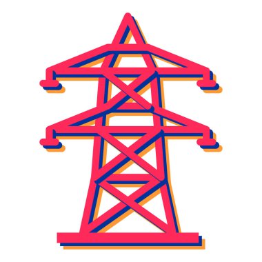 Elektrik santralinin vektör illüstrasyonu
