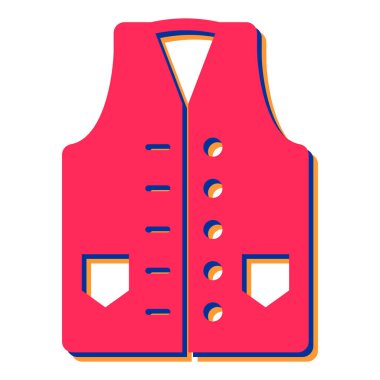 Yelek. Web simgesi basit illüstrasyon