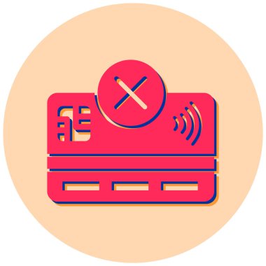 Kredi kartı düz vektör simgesi