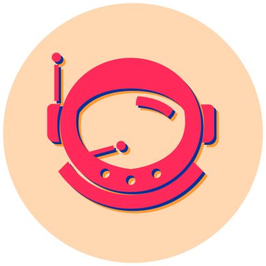 Astronot. Web simgesi basit illüstrasyon