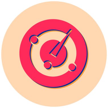 Saat. Web simgesi basit illüstrasyon