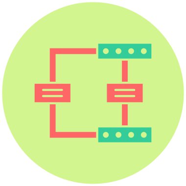 İş akışı. Web simgesi basit illüstrasyon