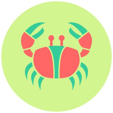 Yengeç. Web simgesi basit illüstrasyon