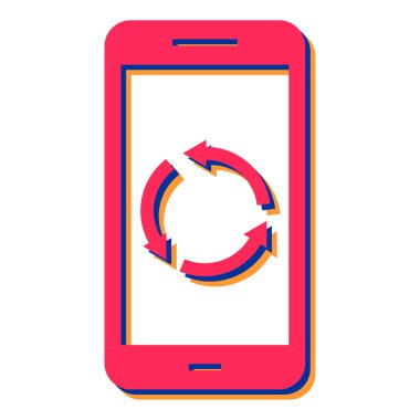 Oklu akıllı telefon, vektör illüstrasyonu