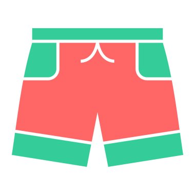 Şort. Web simgesi basit illüstrasyon