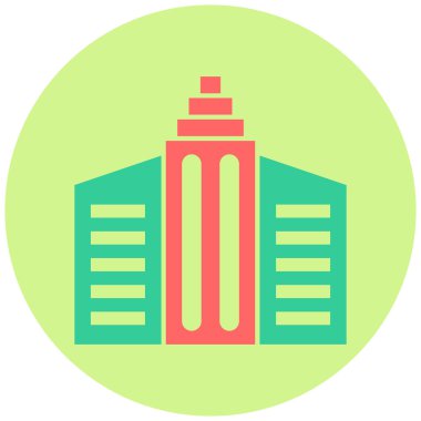 Bina. Web simgesi basit illüstrasyon