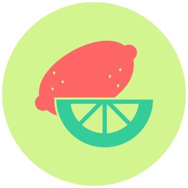 lemon. Web simgesi basit illüstrasyon