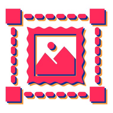 fotoğraf çerçevesi ikon vektör çizim şablonu