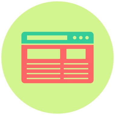 İnternet sitesi. Web simgesi basit illüstrasyon