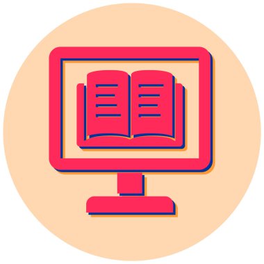 Kitap. Web simgesi basit illüstrasyon