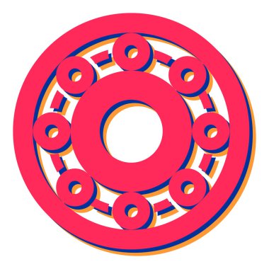 araba tekeri simgesi, basit tasarım vektör çizimi