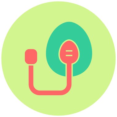 Oksijen maskesi. Web simgesi basit illüstrasyon