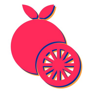 Taze meyve ikonu. vektör illüstrasyonu