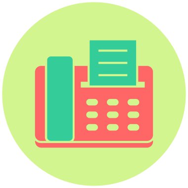 faks. Web simgesi basit illüstrasyon