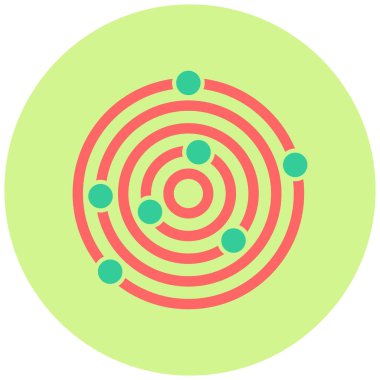 Yörüngeler. Web simgesi basit illüstrasyon