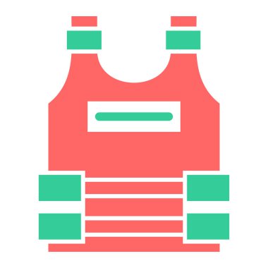 Yelek. Web simgesi basit illüstrasyon