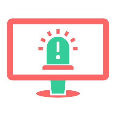 Alarm! Web simgesi basit illüstrasyon