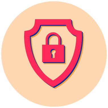 Kalkan. Web simgesi basit illüstrasyon