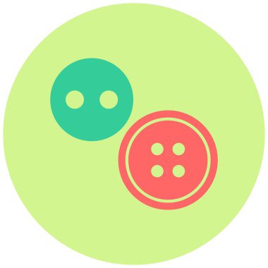 Düğme dikiyorum. Web simgesi basit illüstrasyon