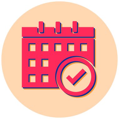 Takvim. Web simgesi basit illüstrasyon