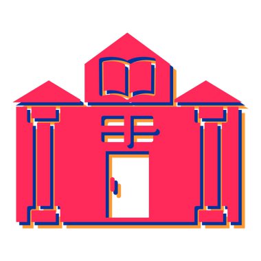  kütüphane simgesi. beyaz arkaplanda izole