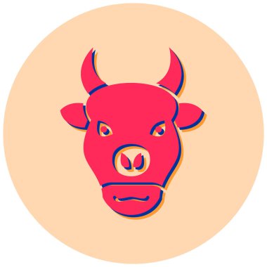 Boğa surat. Basit tasarım