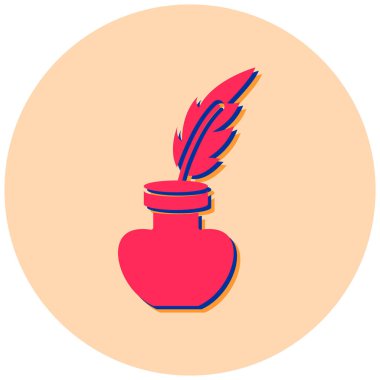 Mürekkep. Web simgesi basit illüstrasyon