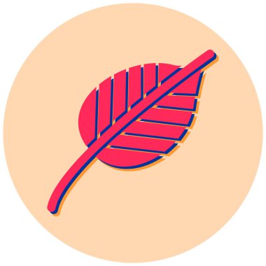 Yaprak. Web simgesi basit illüstrasyon