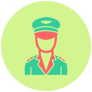 Pilot simgesinin vektör illüstrasyonu 