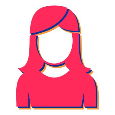 kadın avatar karakter vektör illüstrasyon tasarımı