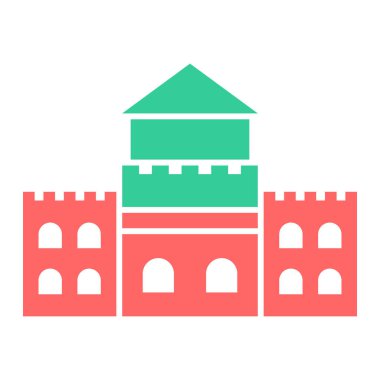 Şato. Web simgesi basit illüstrasyon