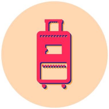 Seyahat bagajı. Basit illüstrasyon