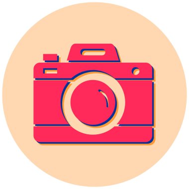 Kamera. Web simgesi basit illüstrasyon