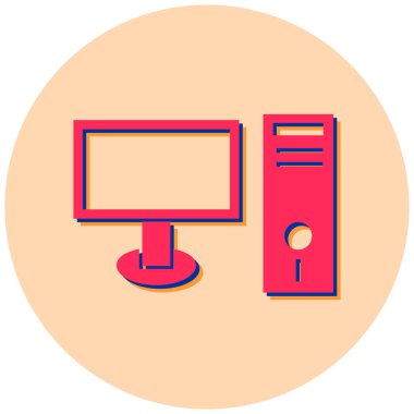 Bilgisayar. Web simgesi basit illüstrasyon