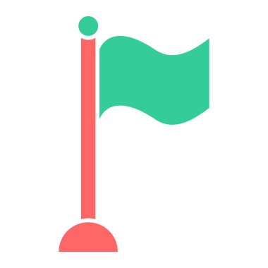 Bayrak. Web simgesi basit tasarım