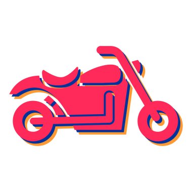Motosiklet ikonu. vektör illüstrasyonu