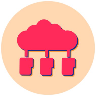 Bulut. Web simgesi basit illüstrasyon